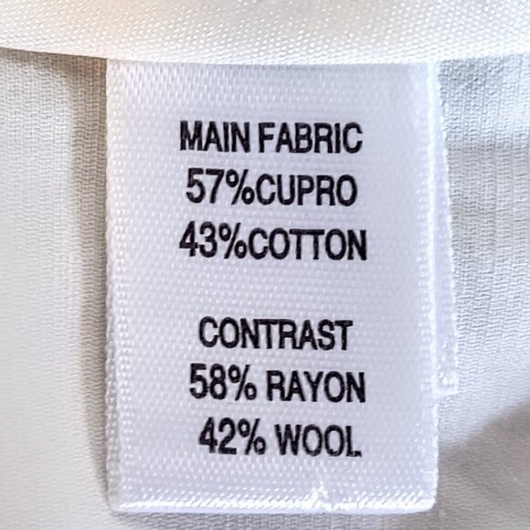 St. John Cream Ribbed Knit Sleeve Asymmetrical Zip Jacket - Picture 8 of 10